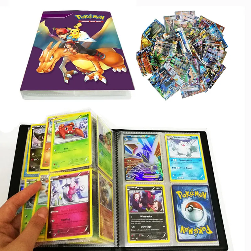 240PCS Pokemon Kortelės Albumą su Mūšio Žaidimas Kortelės Numeris Kartoti GX Pokecard Žaislų Kolekcijos Pokemones Korteles Dovana Vaikams