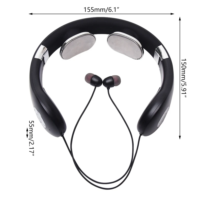 Sulankstomas Bluetooth 5.0 Kaklo Masažas Wireless Portable In-Ear Ausinių Šildymas