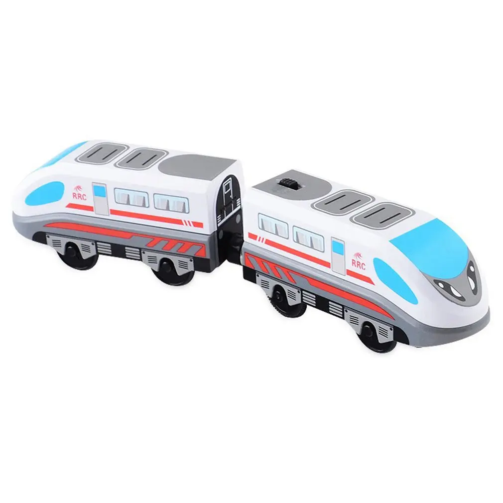Vaikai Elektrinio Traukinio Žaislų Magnetinio Lizdas Diecast Elektros Geležinkelio Dviejų Vagonų Traukinys Medienos Žaislas ji Standartinių Traukinio Geležinkelio