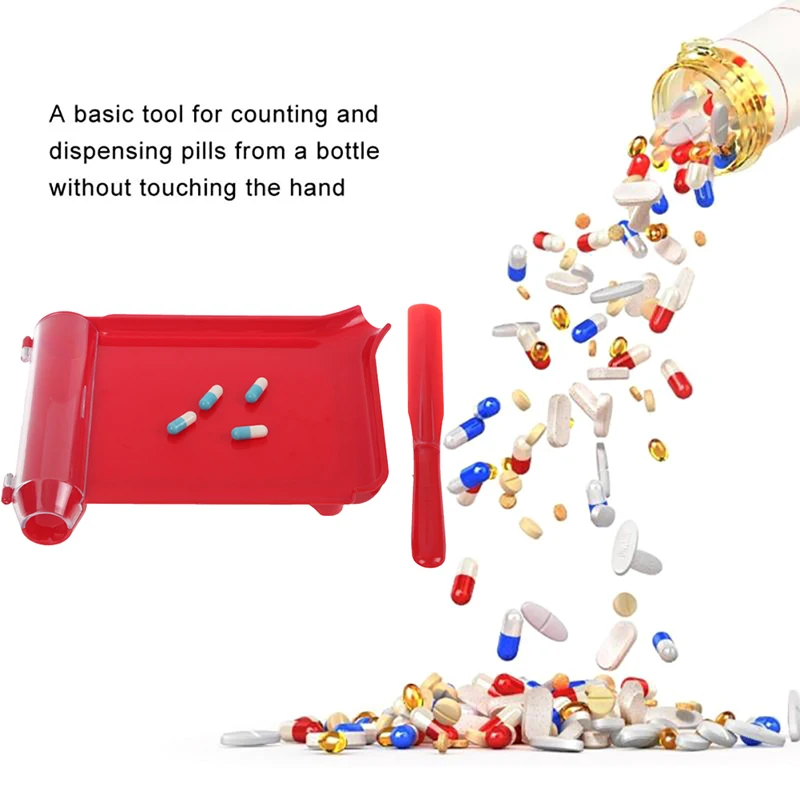 1Set Tabletes Skaičiavimo Dėklas Counter Balionėlis Vaistinė Mentele Gydytojas Vaistininkai Įrankis