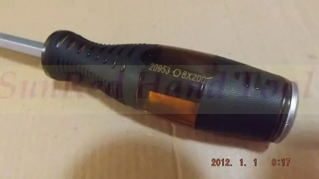 Liejimo plastikinė rankena 8*200mm hex karka Lizdo tipas Eiti Per Atsuktuvas Auto Remonto Įrankis NR. 20953