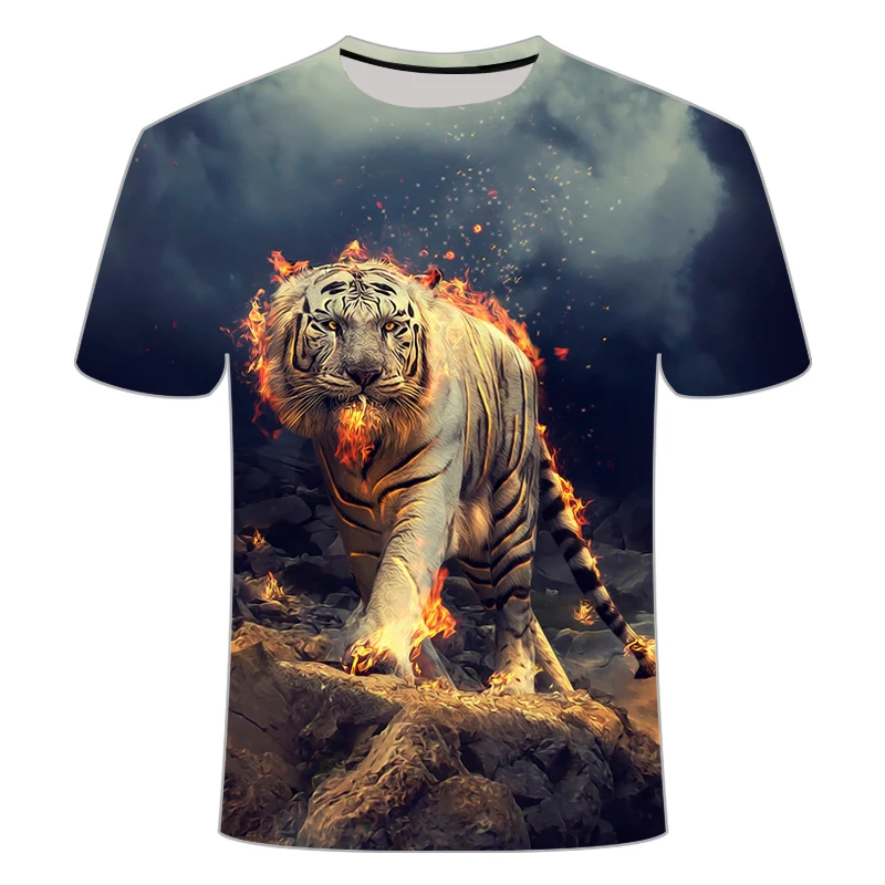 2020 Naujas 3D Gyvūnų Juokinga 3D Liūtas Karalius, T-marškinėliai, vyriški Vasaros 3D Spausdinimo Liūtas Viršuje 3DT Marškinėliai