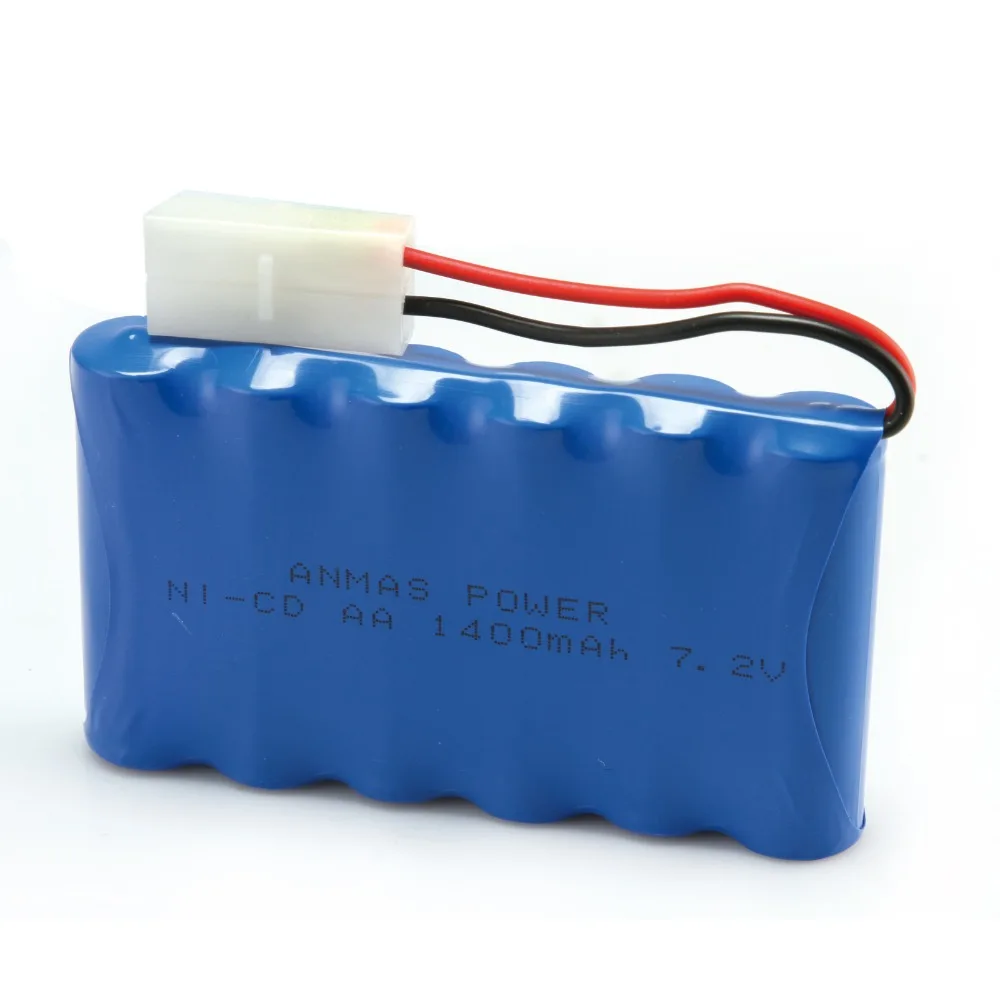 Tamiya Plug Žaislas Automobilis Ni-Cd AA 7.2 V 1400mAh RC Įkrovimo Baterija (akumuliatorius Blue 1-5Packs