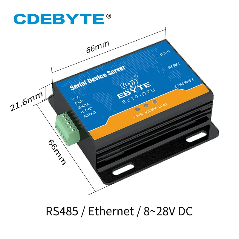 RS485 prie Ethernet RJ45 Serial Port Server Skaidrus Perdavimo TCP, UDP 100M Dvipusis Modbus RTU Modemas