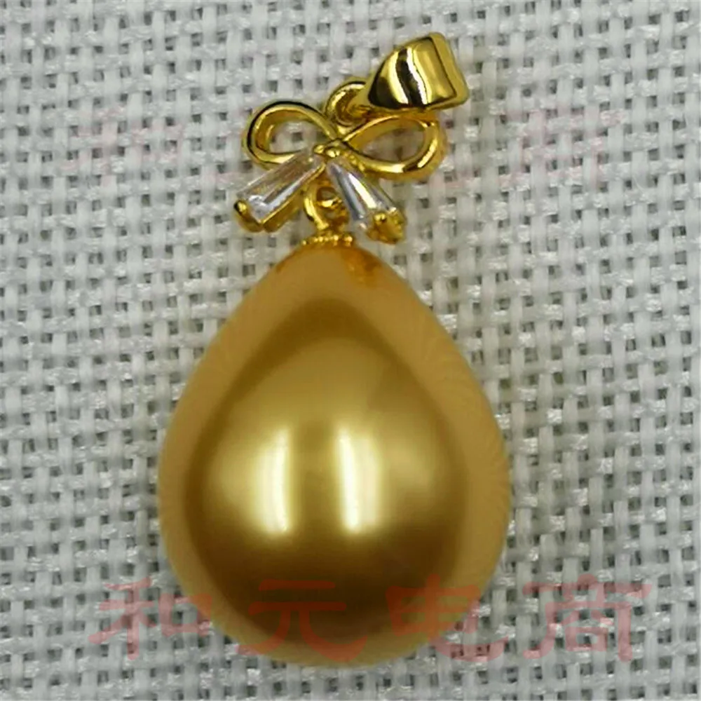 15-18MM DIDŽIULIS baroko shell perlų, Aukso pakabukas šalies ašaros pietų jūros aurora NEKILNOJAMOJO AAA drugelis gamtos dangler aukso