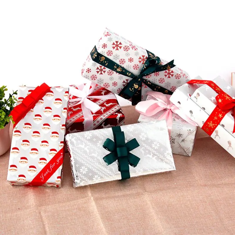 5 Lapai Kalėdų Snaigės Briedžių Vyniojamasis Popierius Dovanų Pakavimo Pateikti Box Pakuotės Wrap Apdaila