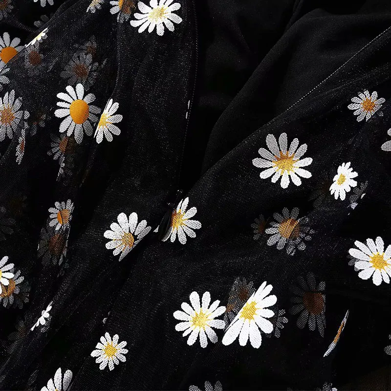 2020 m. Rudenį Naujų Retro Stiliaus Siuvinėjimų Gėlės Seksualus V-Kaklo, ilgomis Rankovėmis Prisiūtas Tiulis Vidutinio Ilgio Suknelė MOTERIŠKI Drabužiai