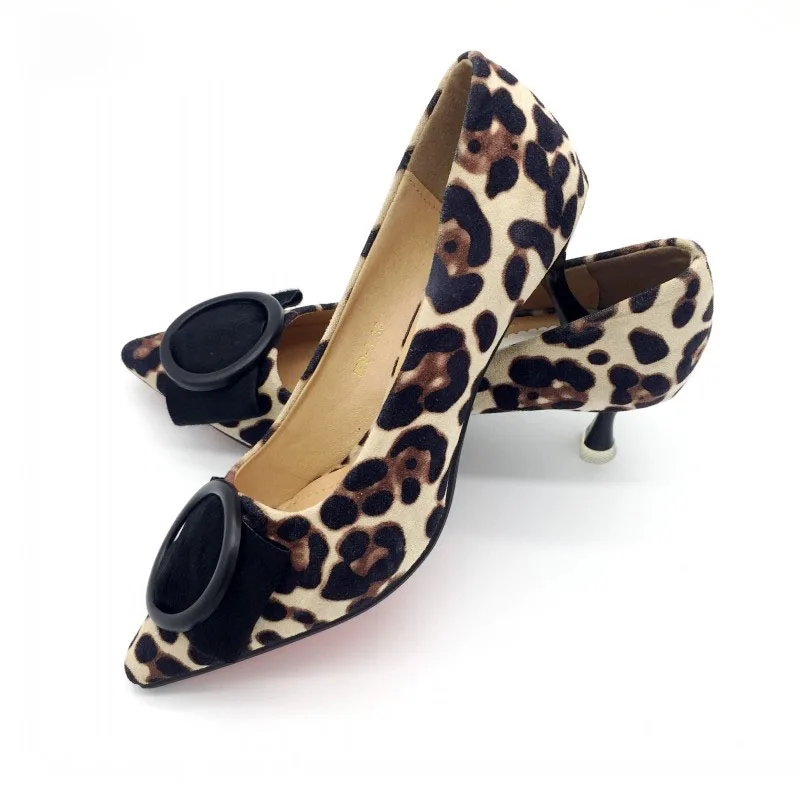 CEYANEAO2019 firminių pavasario teismas batai madingi moterų plonas aukštos batelių 6 cmwith leopardas spausdinti Officewomen batų