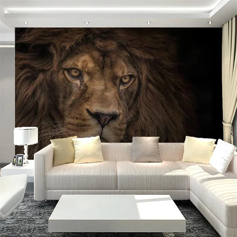 Custom 3D Foto Tapetai Laukinių Gyvūnų Liūtas Plakatas Sienos Freskos, Viešbučio, Miegamojo Kambarį Apdaila, tapetų Papel De Parede 3D
