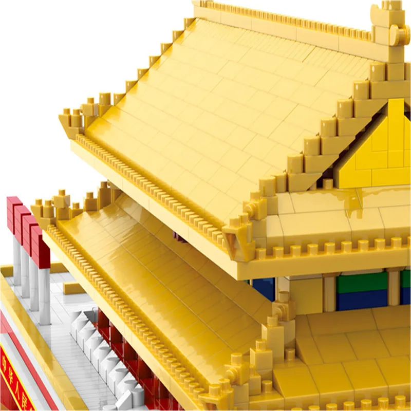 4720Pcs Mažų Dalelių Blokai Miniatiūrinės Architektūros Tiananmenio Aikštėje Modelio Švietimo Žaislai Vaikams Dovanos LZ8016