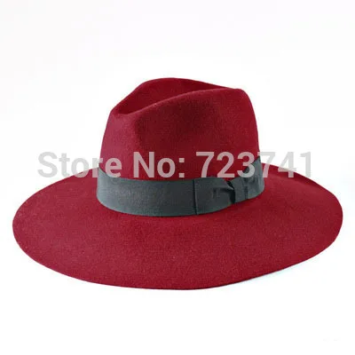 Prekės ženklo Mados 100 Vilnos Žiemą, Rudenį, Moterų Vyrų Fedora skrybėlės Trilby JONES-Originalus manė, panama Kepurė, Dydis 56-58CM koreguojama,