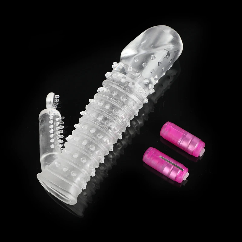 Dviguba Vibracija, Resuable Prezervatyvai Penis Extender Enlargement Penio Mova Prezervatyvą Klitorio Stimuliatorius Didelis Dildo Vibratorius, Sekso Žaislai