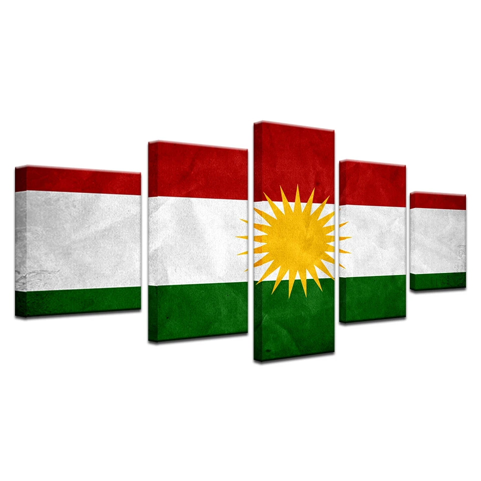 Šiuolaikinių HD Vėliava Ant Sienos Menas Kurdistano Reklama Plakatas Namų Dekoro 5 Skydelis Naftos Nuotrauką Įrėminti Už Kambarį Atspausdintas Kūrinys