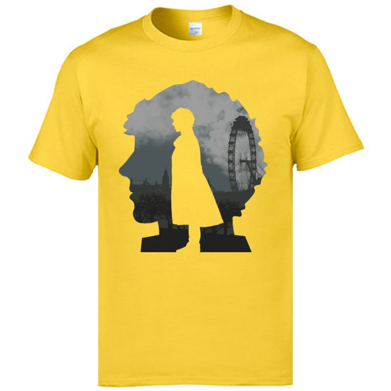 Šerlokas Pasaulio Detektyvas T Shirts Geek Topai Marškinėliai Vyraujančių Spausdinimo Apvalios Apykaklės marškinėliai Vyrams Camiseta Pobūdžio Tshirts