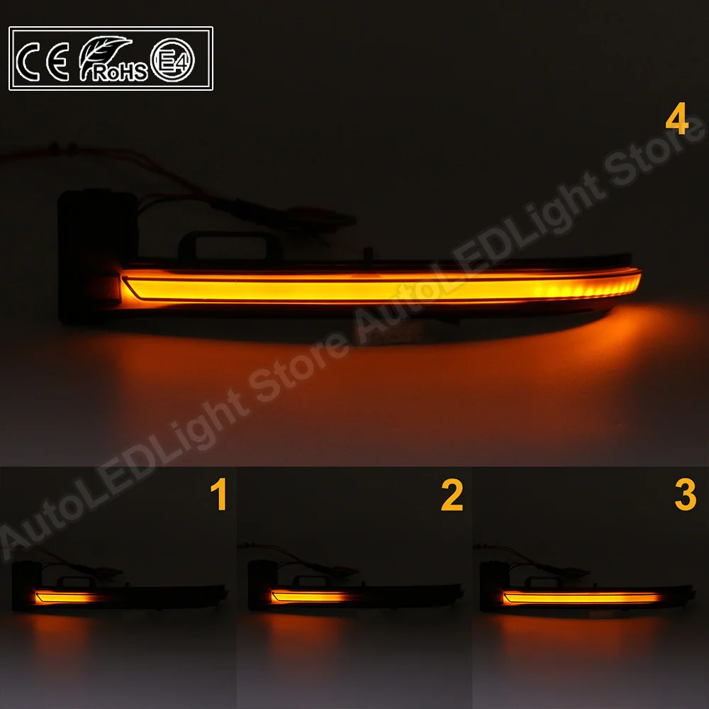 2vnt Skirti Peugeot 308 2013-2019 Dūmų LED Dinaminis Veidrodis Indikatorių Šviesos Posūkio Signalo Lemputė Automobilio Veidrodėlio Lemputė geltona Lemputė