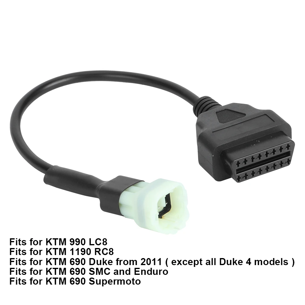 6 Pin 16 Pin Adapteris Kabelis OBD2 Variklio Gedimų Diagnostikos ir Detektoriaus Tinka Motociklams 990 LC8 / 1190 RC8 / 690 Duke