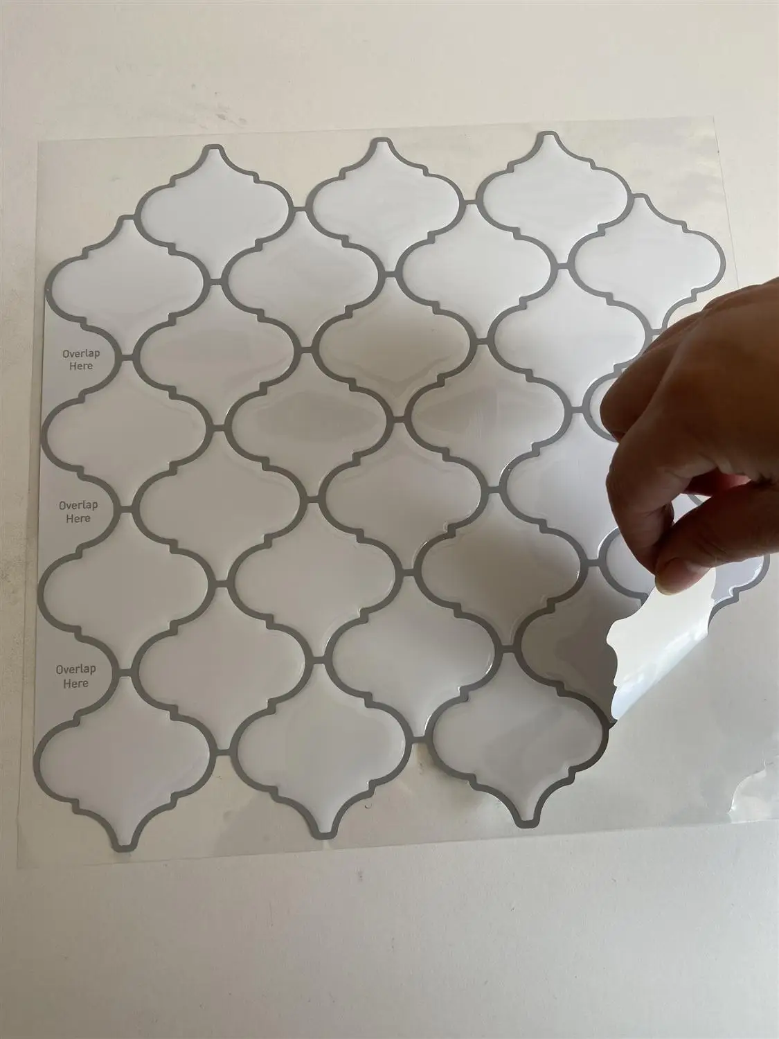 Balta arabų Žibintų Sienos Plytelių 3D Vinilo Lipdukas Lipni Tapetai Žievelės ir Klijuoti Aikštėje, Virtuvė, Vonios kambarys Backsplash
