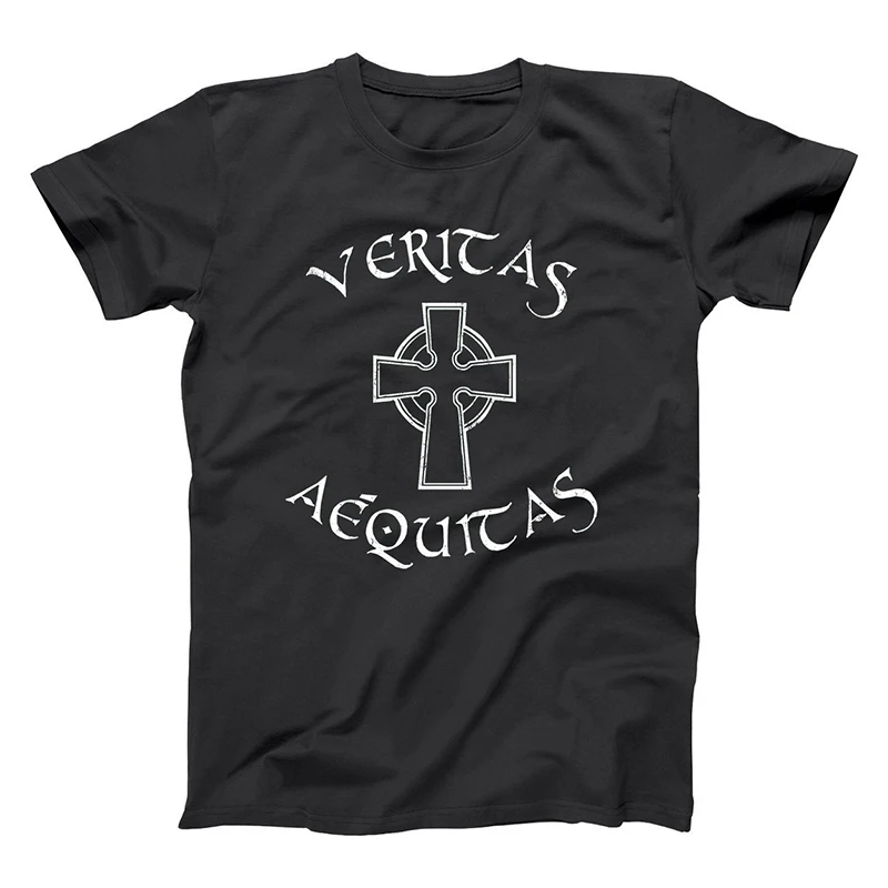BOONDOCK SAINTS VERITAS AEQUITAS T-marškinėliai Vyrams/Moterims Topai Tees Print T shirt Vyrai T-shirt Homme Mados Tshirts Plius Dydis XS-3XL