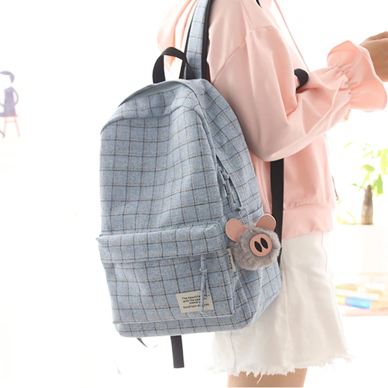 2020 m. naujo dizaino pledas lino merginos kuprinė moterims laisvalaikio krepšys paauglys mokyklos studentas knygos maišas kasdien pirkinių krepšys jauni