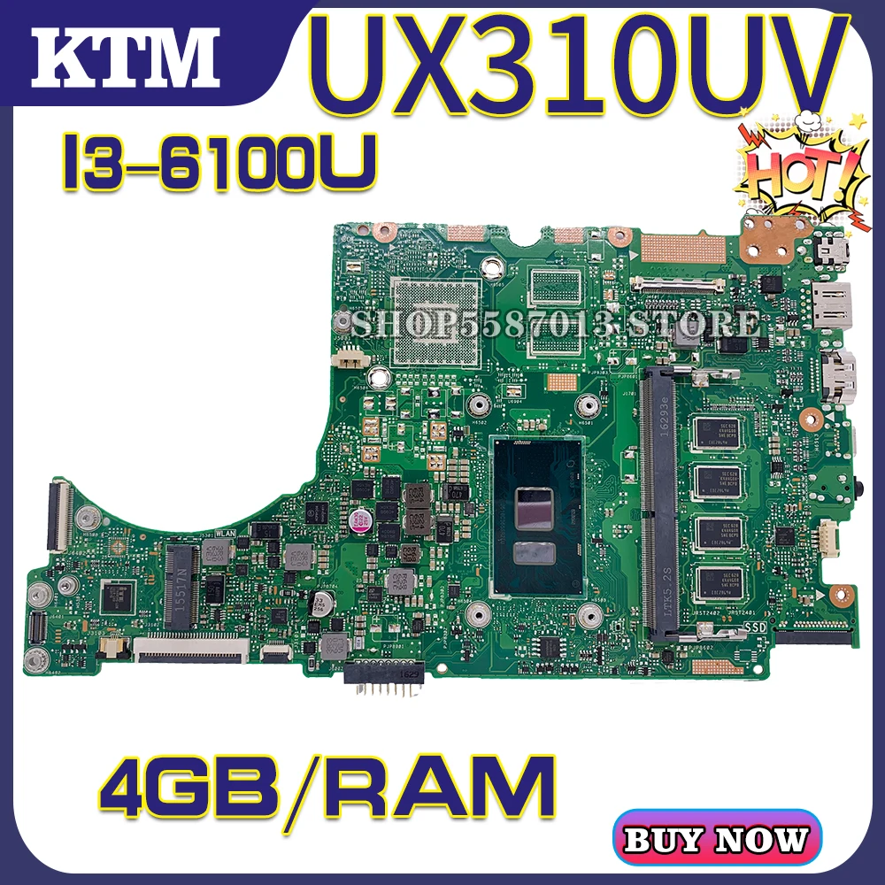 U3000U už ASUS UX310UV RX310U RX410U UX410UQK UX310UQK UX310UA UX310U nešiojamojo kompiuterio motininės plokštės bandymo GERAI I3-6100U cpu