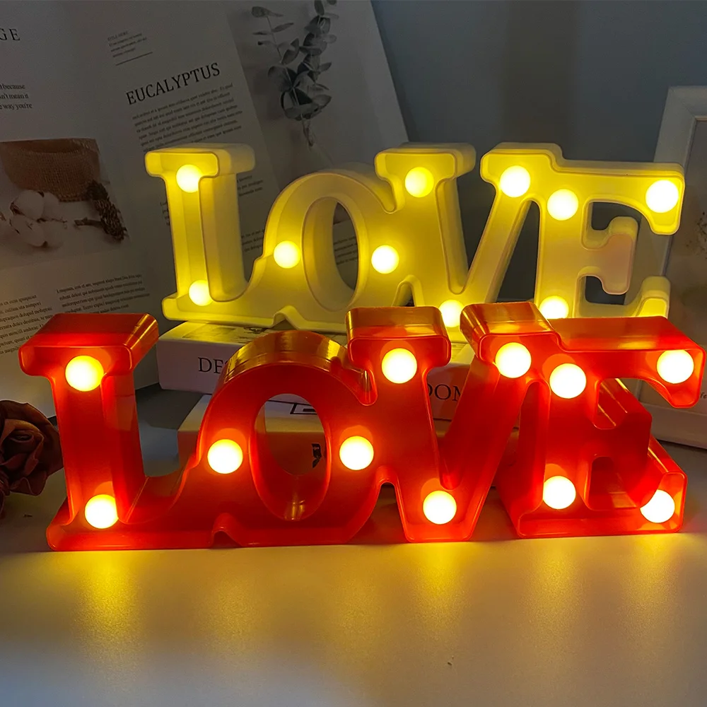 Valentino Dieną Naktį LED Šviesos 3D Meilė Širdies Vestuvių Dekoravimas Santuokos Jubiliejų Dovana Valentino Dienos Dovanos Vyrams
