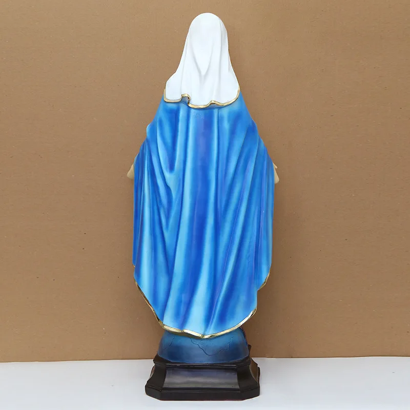 Didelis Mergelės Marijos Statula Krikščionių Katalikų Stereo Apdailos Elegantiškas Mergelės Marijos Dervos Amatų Namų Puošybai Aukštis-30 CM