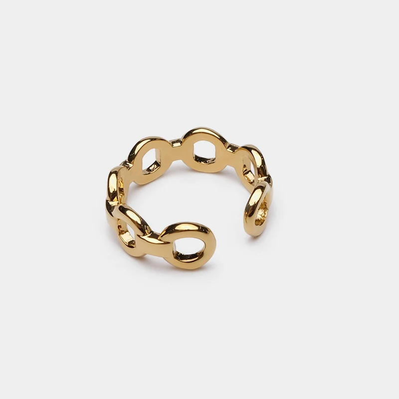 Amorita boutique Stilingas aukso spalvos lady paprastas žiedas