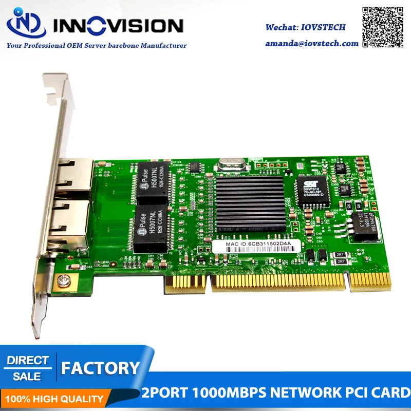 Intel dual port 8492MT 82546EB 82546GB 1000Mbps minkštas maršrutizatorius server PCI Gigabit LAN tinklo plėtros kortelę
