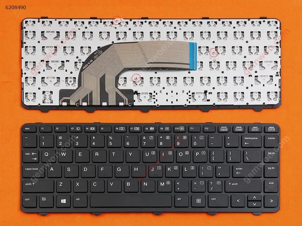 Pakeisti nešiojamojo kompiuterio klaviatūra nešiojamojo kompiuterio klaviatūra HP ProBook 440 G0 440 G1 445 G1 440 G2 445 G2 430 G2 JUODU RĖMU