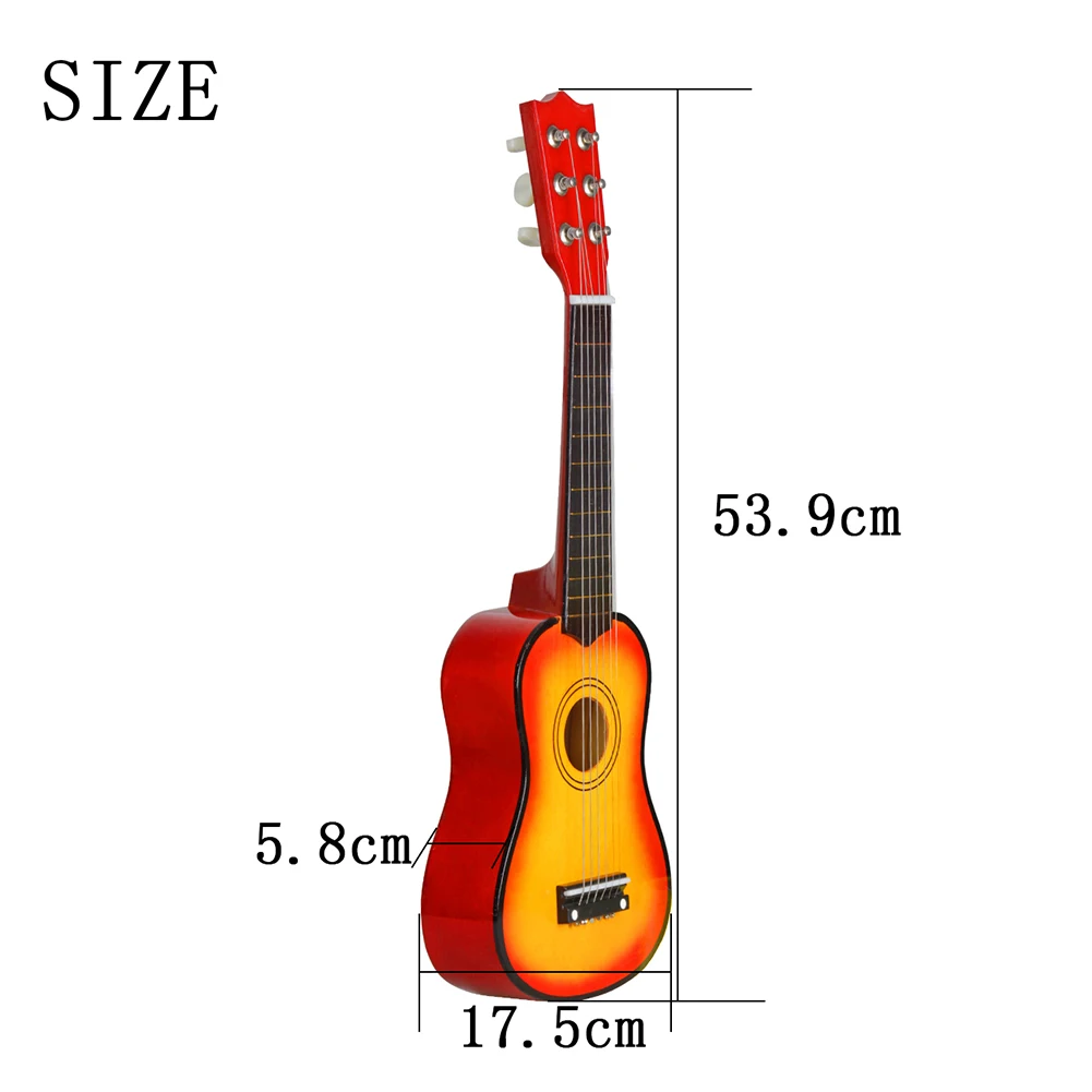 Mini 21 Colio Ukulėle Akustinė Gitara Pradedantiesiems Gitara Rinkiniai Su Susitvarko 6 Stygų Gitara Liepų Muzikos Instrumentai
