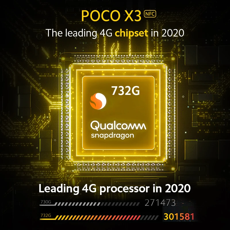 POCO X3 NFC 6GB RAM 128 GB ROM Išmanųjį telefoną 6.67