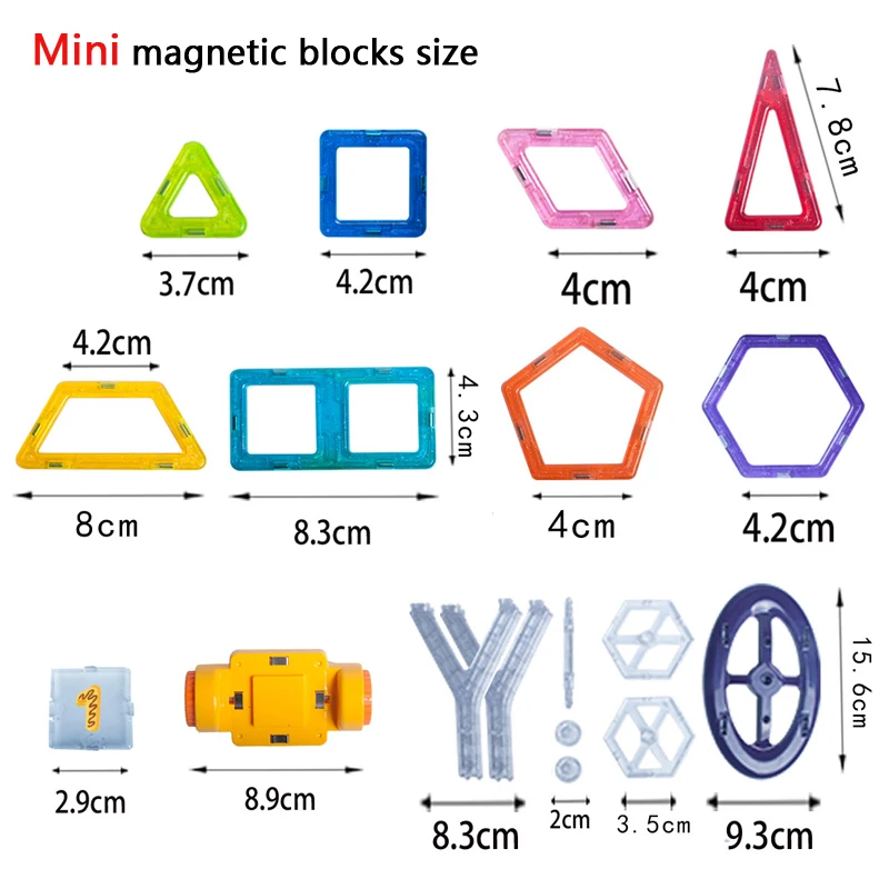 184pcs-110pcs Mini Magnetinio Dizaineris Statybos Nustatyti Modelis ir odinas, Plastikiniai Magnetiniai Blokai Švietimo Žaislai Vaikams