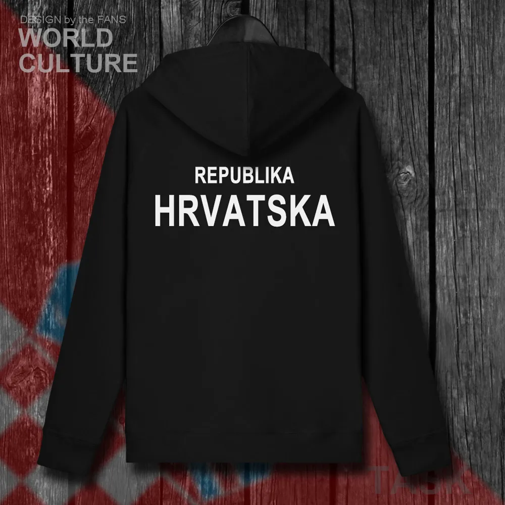Kroatija Kroatija kroatijos HRV Kroatai mens fleeces hoodies žiemos cardigan megztiniai vyrams švarkai ir paltai tracksuit užtrauktukas drabužiai