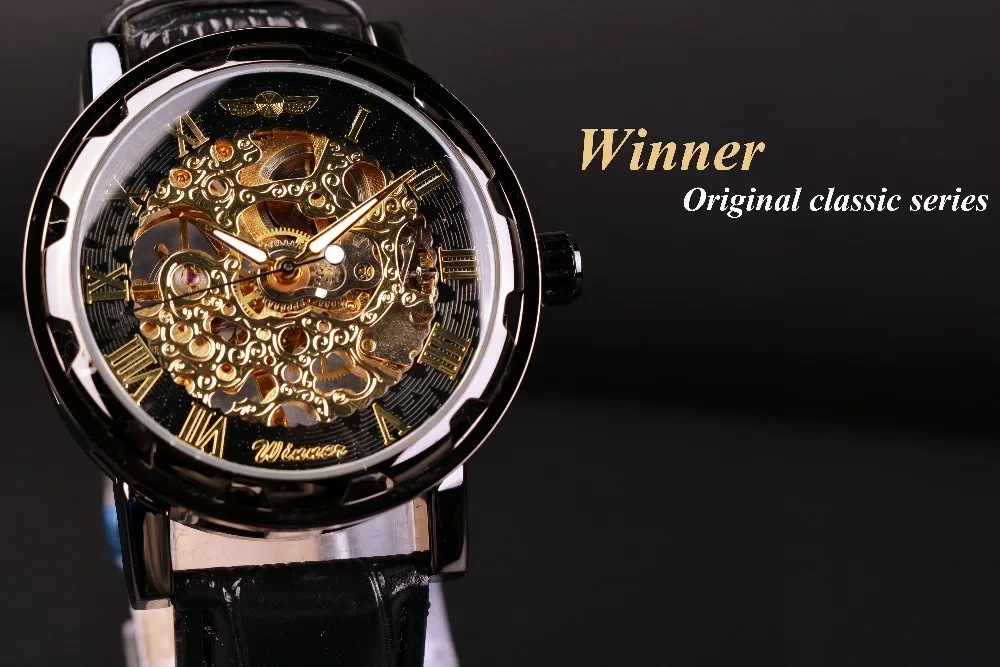 Nugalėtojas Retro Classic Aukso Rinkimo Specialios Visiškai Juodos Atveju Bezel Vyrai Žiūrėti Top Brand Prabangos Dizaineris Mechaninė Žiūrėti Montre Homme