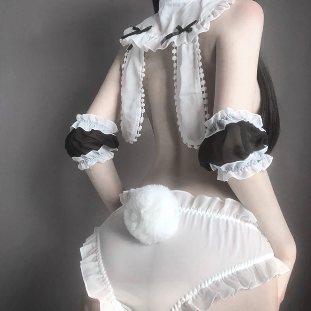 Naujas Moterų Kostiumas Babydoll Tarnaitė Suknelė Seksualus Apatinis Trikotažas Vienodas Erotinių Vaidmenų Žaidimas Cosplay Prancūzijos Prijuostė Tarnaitė Tarnautojas Lolita Egzotiškas Rinkinys