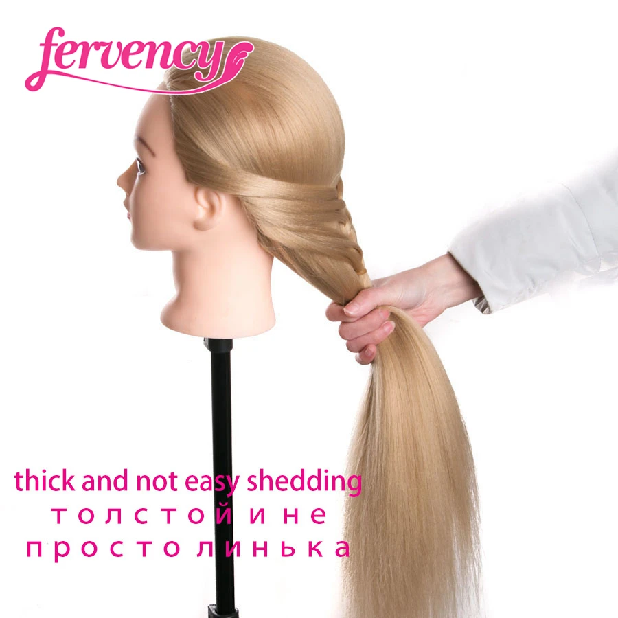 Sintetinių Manekeno Galvos Lėlės Kirpyklos 75-80 cm plaukų Šukuosena Moterų Šukuosenų Modeliavimo Mokymo Vadovas šviesūs Yaki