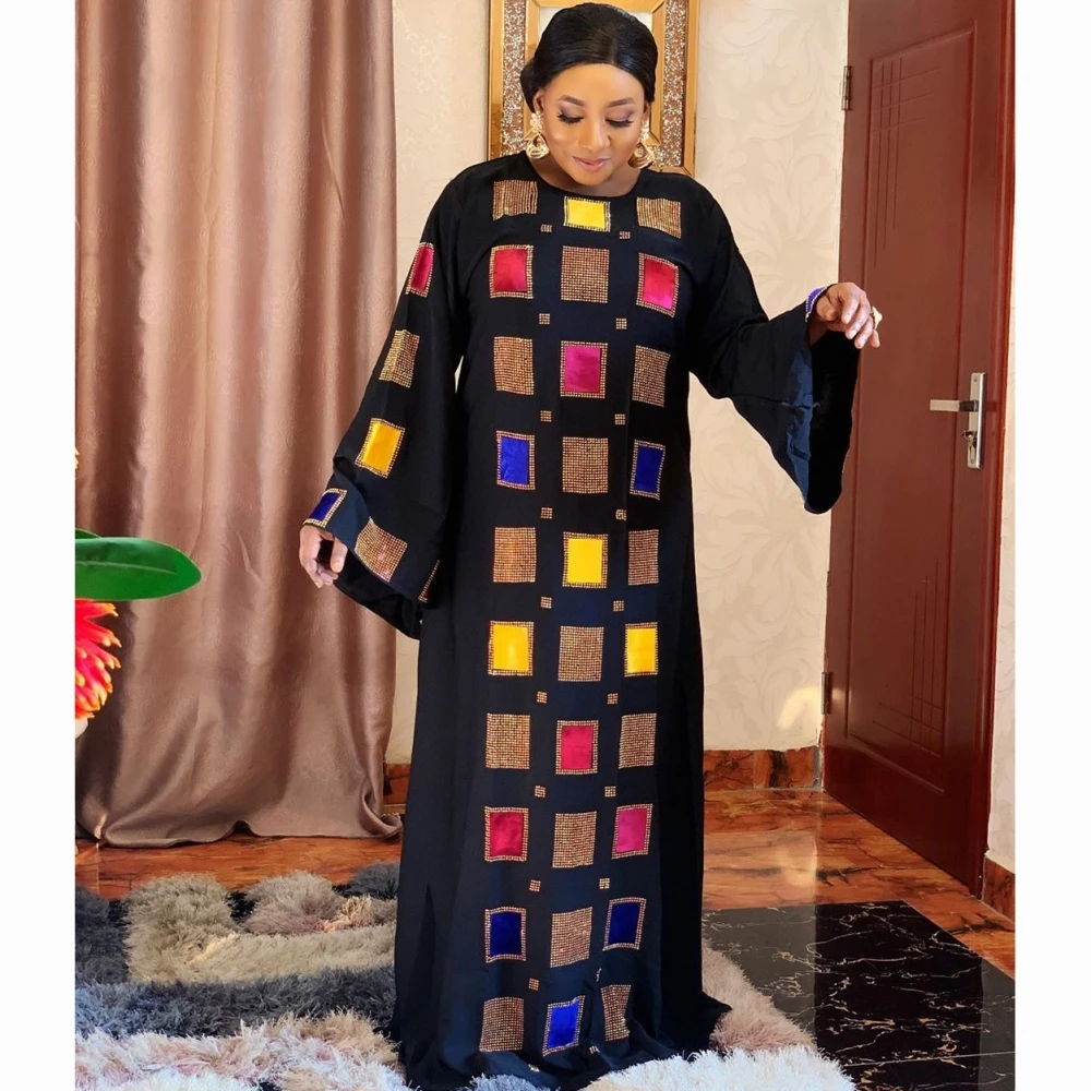 Musulmonų Afrikos Ilga Suknelė Moterims Deimantų Maxi Suknelės Prarasti Šalis Afrikos Moterų Mados Rudens Vestidos Naujas Plius Dydžio Drabužius