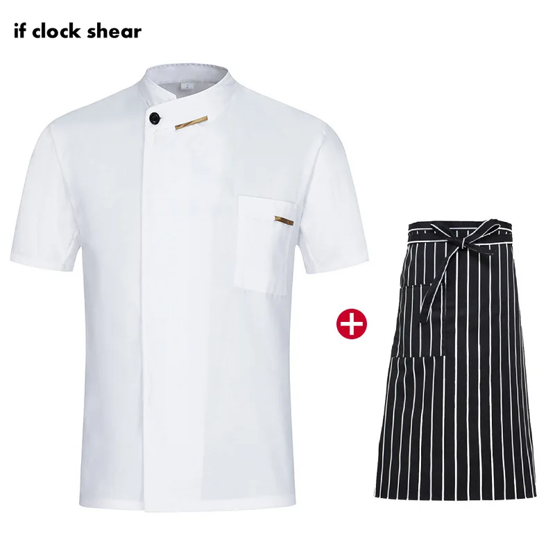 Restoranas, Darbo Uniformų Virtuvės Maitinimo Atsitiktinis Minkšta balta padavėja, Virėjo Švarkas prijuostė M-4XL vasaros vyrų profesinės drabužiai