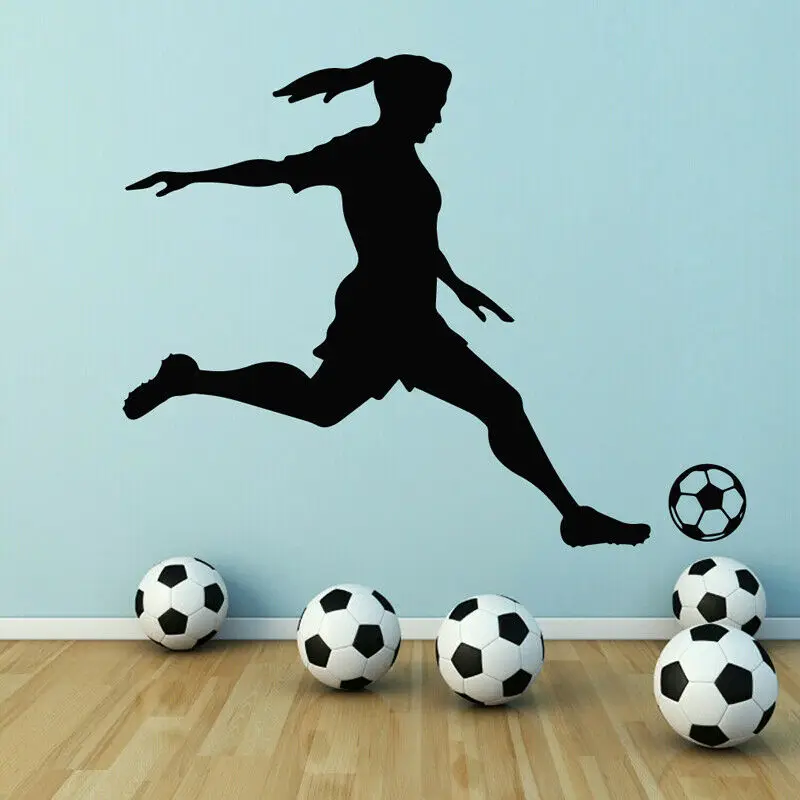 Futbolo žaidėjas Sienos Lipdukas Futbolo mokymo srityje vinilo lipdukai Freskos namų dekoro Mergina, Miegamojo, vaikų kambarių, paauglių kambario G436