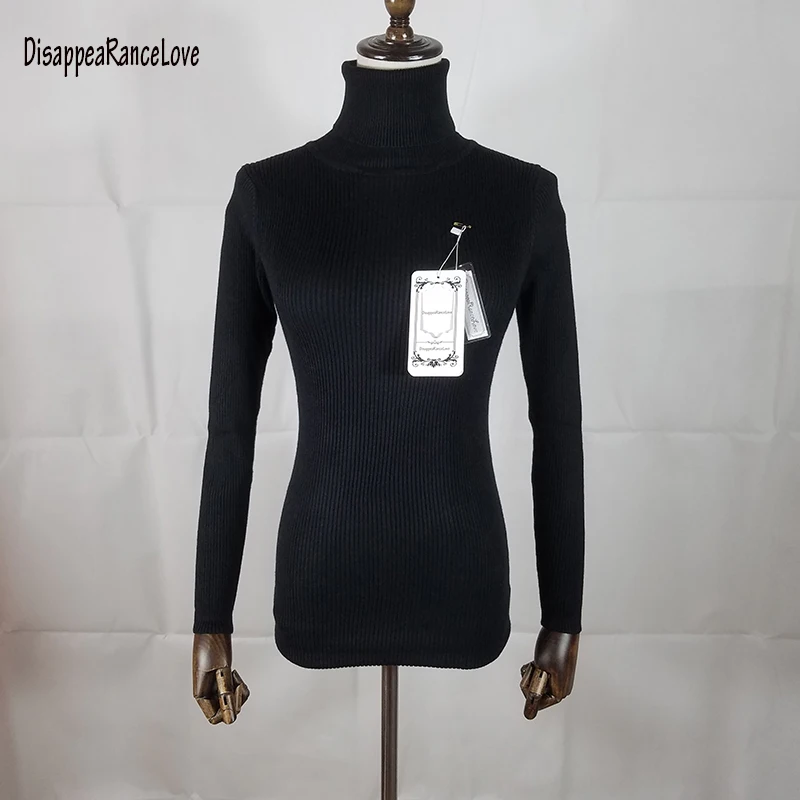 Disappearancelove Prekės 2021 Moterų Slim Vidutinio Ilgio Megztinis Golfo Sustorėjimas Femme Megztinis Mezgimo Megztinis Modelis