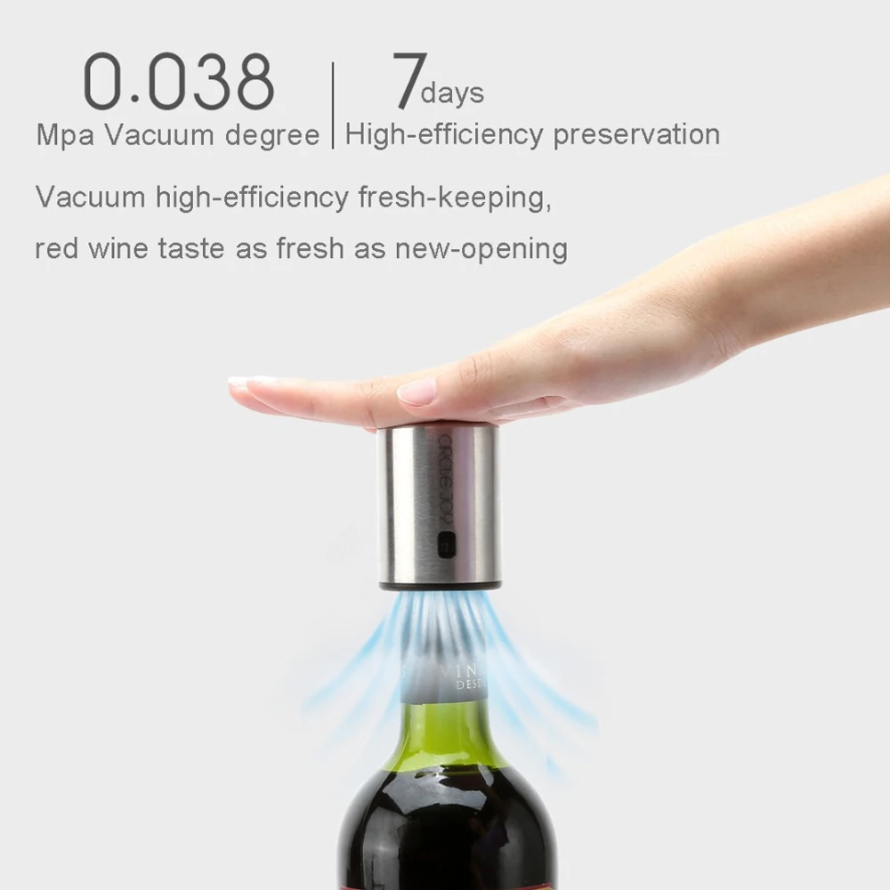 Originalus Ratas Džiaugsmo Elektros Butelio Atidarytuvas Nerūdijančio Plieno Mini Vyno Kamštis Vyno Decanter Aeratorius Smart Vyno rinkinys dovanų