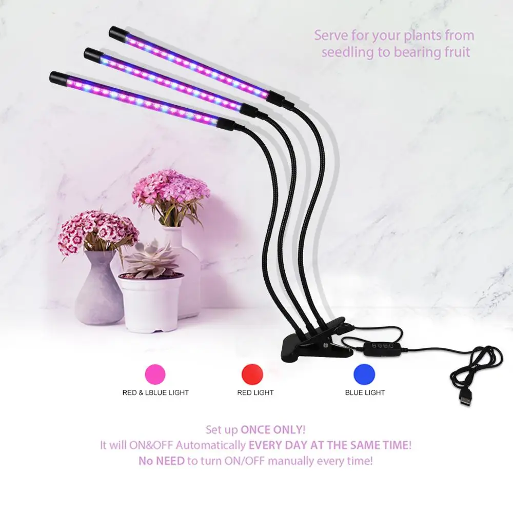 LED Grow Light USB Fito Lempos Visą Spektrą Fitolampy Su Kontrolės Augalai, Sodinukai, Gėlių, Patalpų Fitolamp Augti Palapinę Lauke