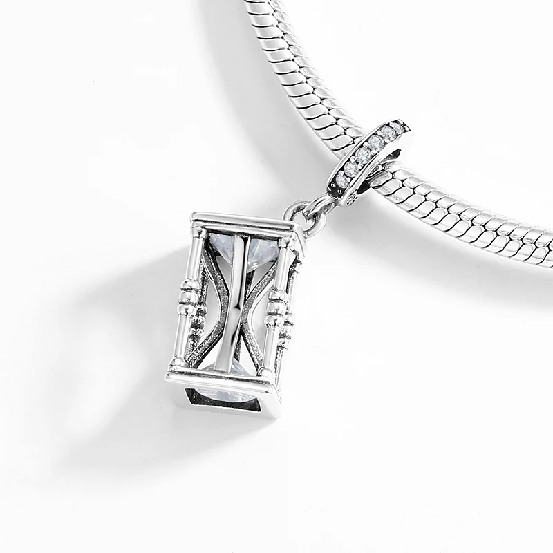 Autentiškas 925 Sterling Silver Crystal cirkonis pakabučiai Granulių tinka Originalios Apyrankės dizaineris pakabukai už apyrankės fine Jewelry