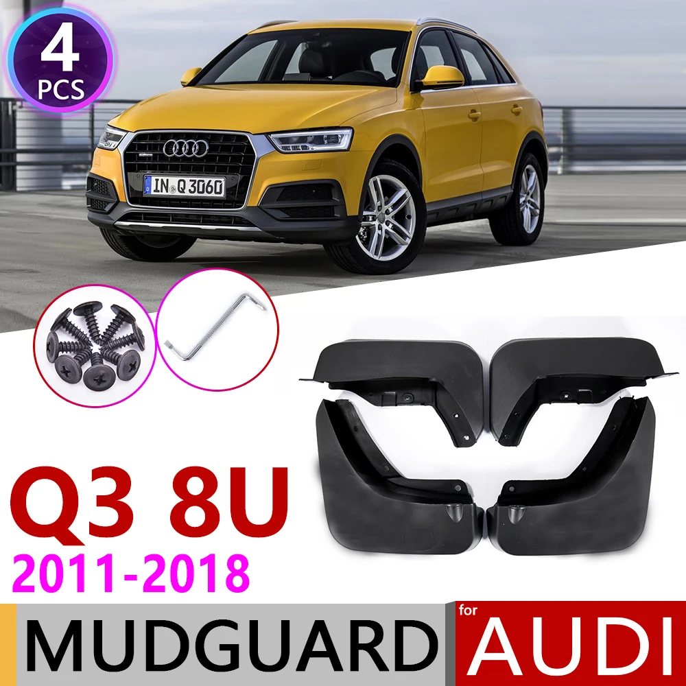Automobilių Mudflaps Audi Q3 8U 2011~2018 Sparnas sparnų Atvartu Splash Atvartais Purvasargių Priedai 2012 2013 2016 2017