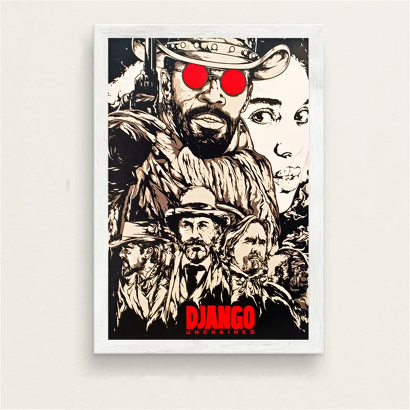 Django Unchained Quentin Tarantino Klasikinių Filmų Serijos Derliaus Meno Tapybos Derliaus Drobės Plakatas Sienos, Namų Dekoro