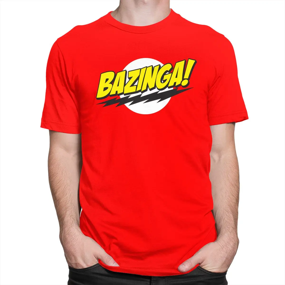 Big Bang Teorija Bazinga Marškinėliai Vyrams Medvilnės Gražus Sheldon Cooper marškinėliai trumpomis Rankovėmis Geek TBBT Tee Viršūnes Merch Dovana