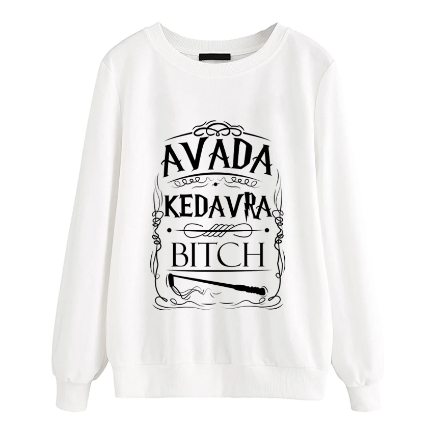 Hip-hop lady atsitiktinis o-kaklo hoodies Avada Kedavra Kalė palaidinukė 2019 m. rudenį hipster vilnos megztinių moterims sportiniai kostiumai dropship