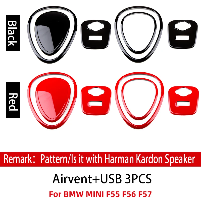 Nauja ABS Medžiaga UV spindulių Apsaugotas Sąjungos Jack Stiliaus Prietaisų skydelis ir USB Įvesties Emblema Mini Cooper S F56 F55 (2vnt/Komplektas)