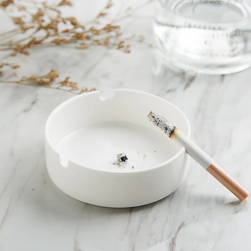 Paprasto baltos keramikos kaulų kinija trumpas peleninę, elegantiškas stalo, Paprasto balto porceliano indai