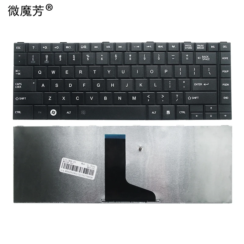 JAV nešiojamojo kompiuterio Klaviatūrą skirtą Toshiba Satellite L800 L805 L830 C800 C830 C805 C840D M800 M805 juoda MUMS nešiojamojo kompiuterio klaviatūra